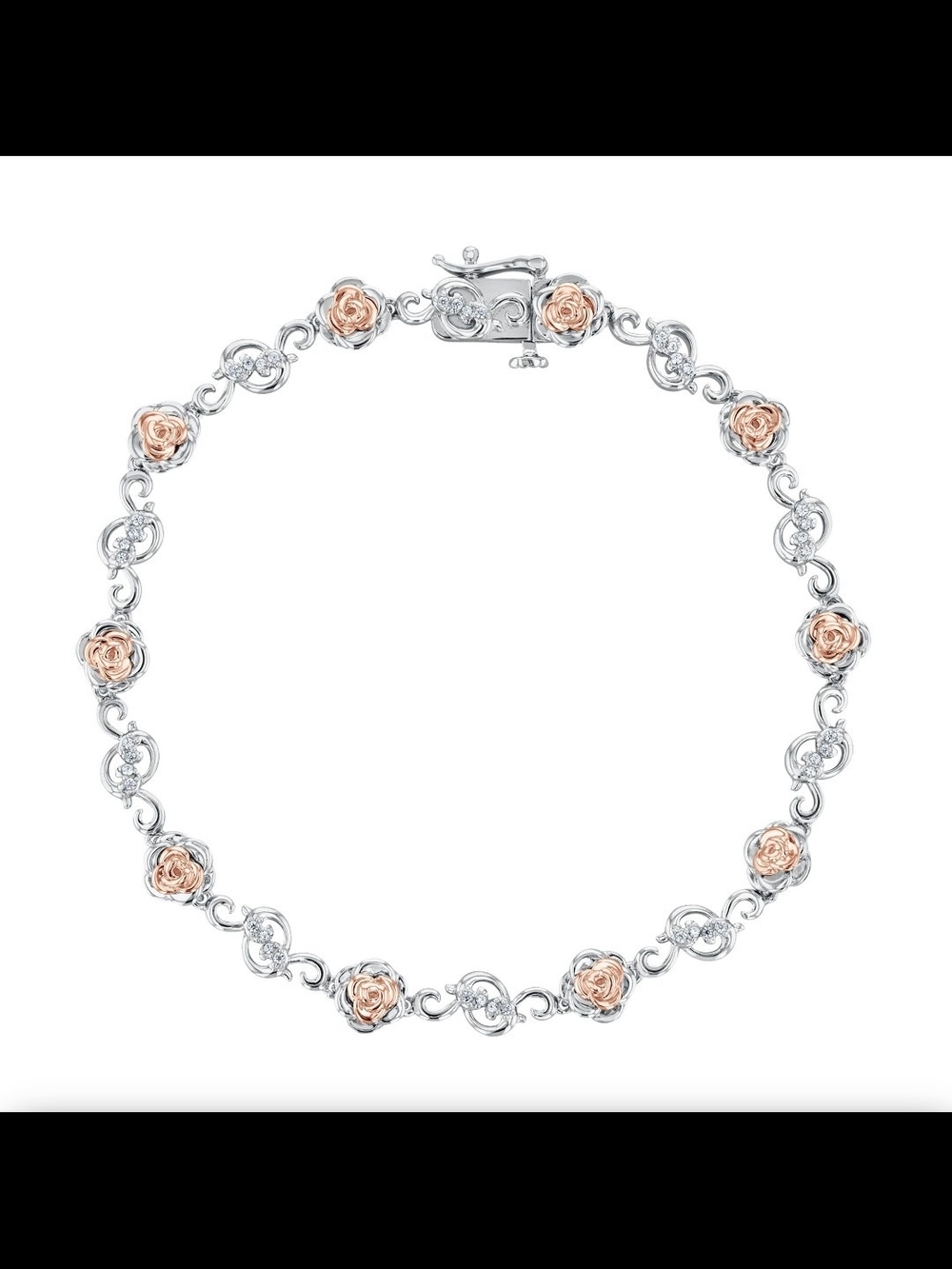 Disney Belle's Gold Diamond Adorned Bracelet